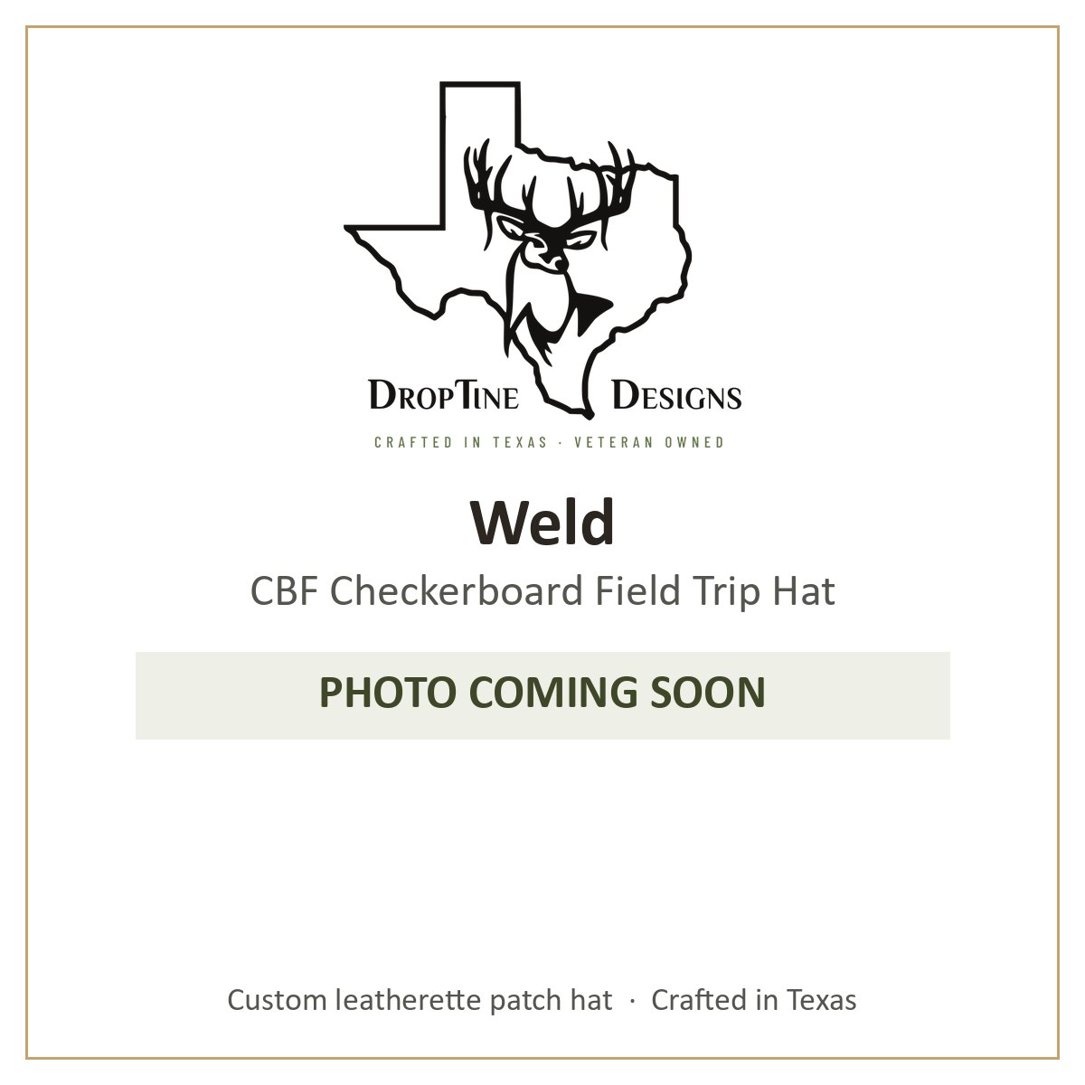 Photo coming soon: Weld CBF Checkerboard Field Trip Hat