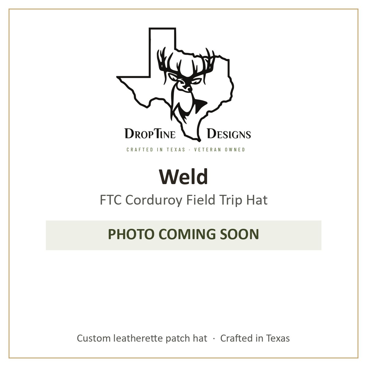 Photo coming soon: Weld FTC Corduroy Field Trip Hat
