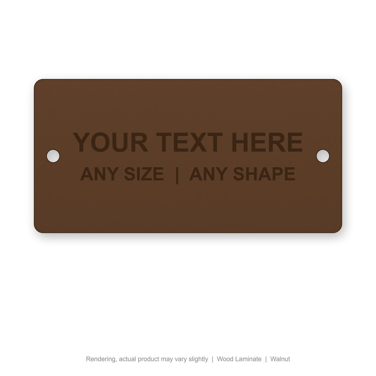 Wood Laminate engraved plate (rendering)