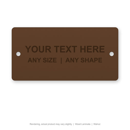 Wood Laminate engraved plate (rendering)