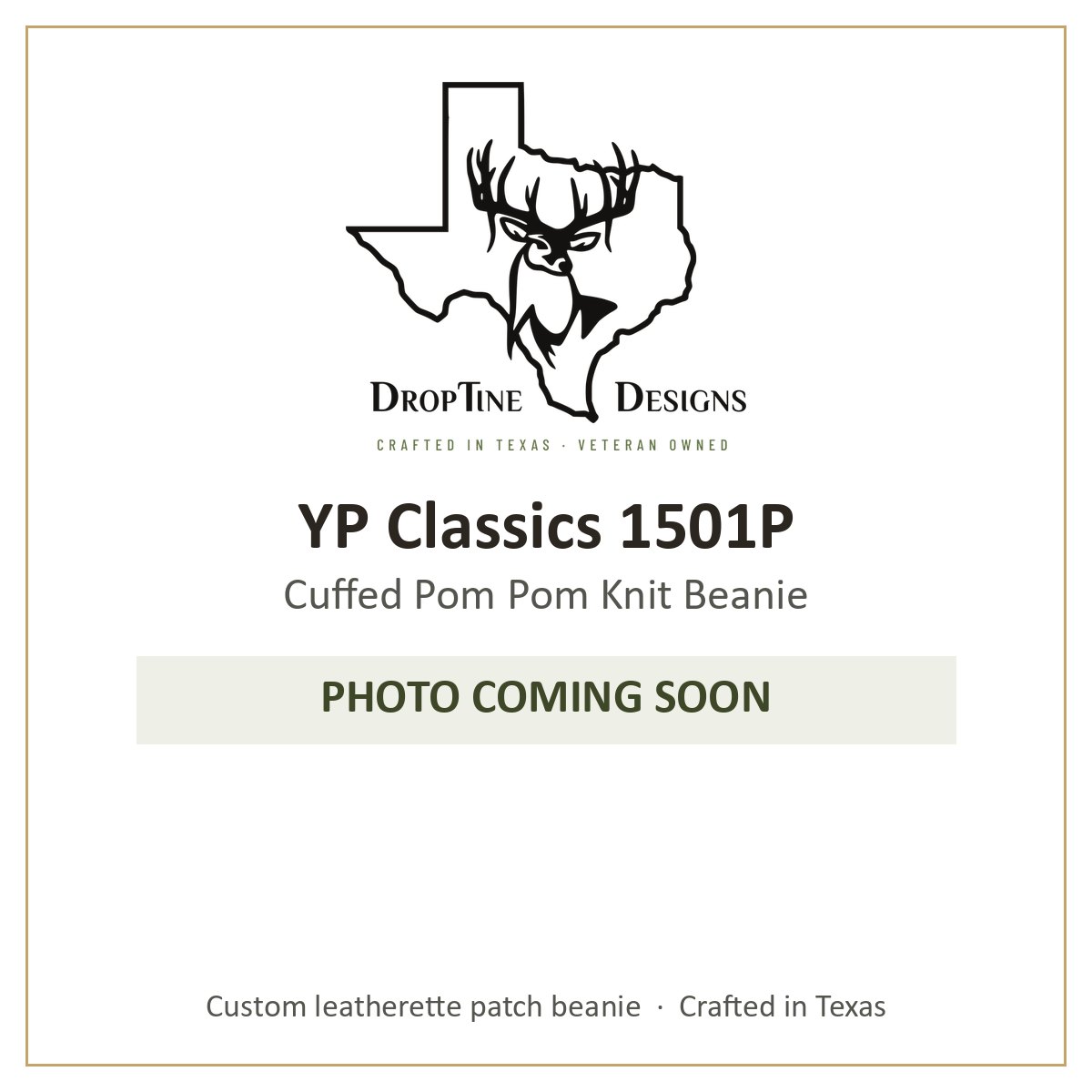 Photo coming soon: YP Classics 1501P Cuffed Pom Pom Knit Beanie