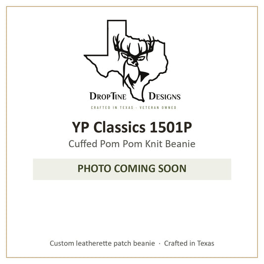Photo coming soon: YP Classics 1501P Cuffed Pom Pom Knit Beanie