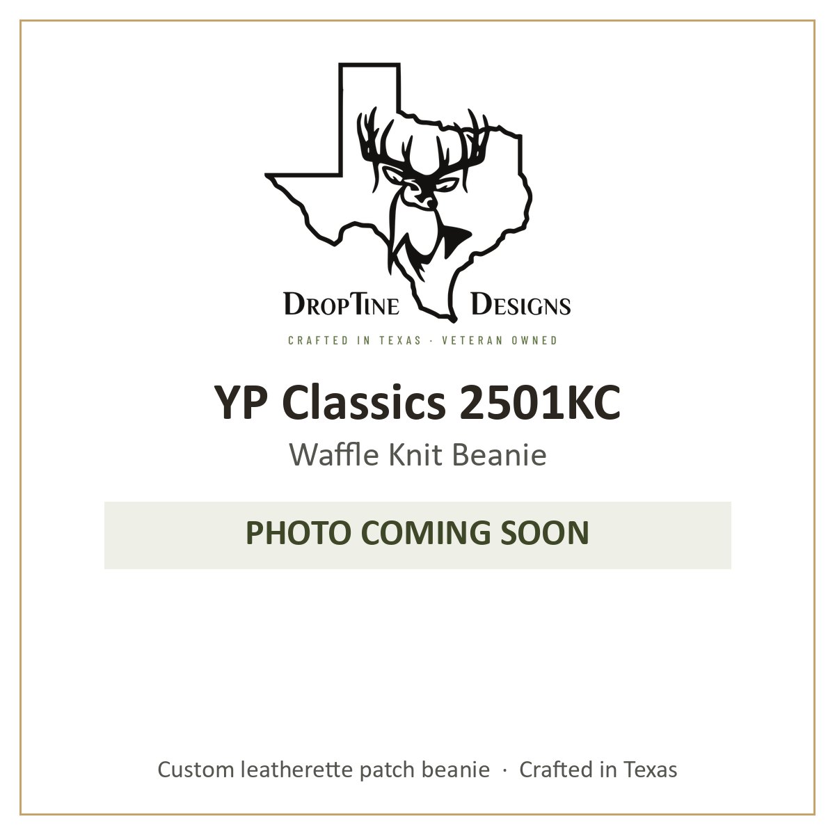 Photo coming soon: YP Classics 2501KC Waffle Knit Beanie