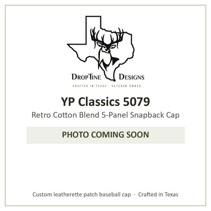 Photo coming soon: YP Classics 5079 Retro Cotton Blend 5-Panel Snapback Cap