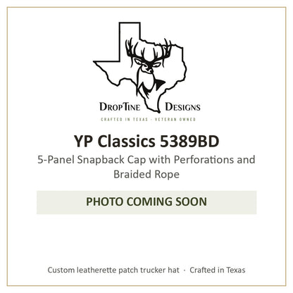 Photo coming soon: YP Classics 5389BD 5-Panel Snapback Cap with Perforations and Braided Rope
