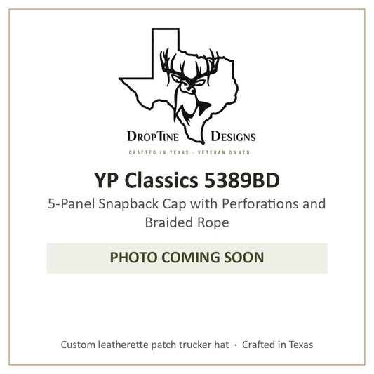 Photo coming soon: YP Classics 5389BD 5-Panel Snapback Cap with Perforations and Braided Rope