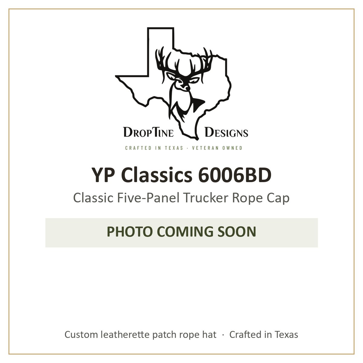 Photo coming soon: YP Classics 6006BD Classic Five-Panel Trucker Rope Cap