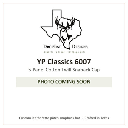 Photo coming soon: YP Classics 6007 5-Panel Cotton Twill Snaback Cap