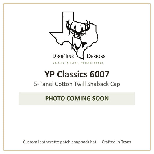 Photo coming soon: YP Classics 6007 5-Panel Cotton Twill Snaback Cap