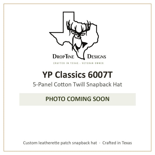 Photo coming soon: YP Classics 6007T 5-Panel Cotton Twill Snapback Hat