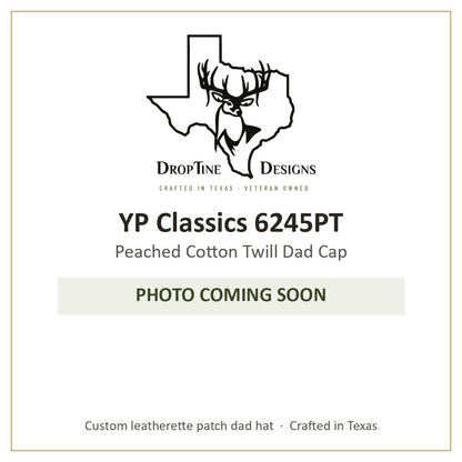 Photo coming soon: YP Classics 6245PT Peached Cotton Twill Dad Cap