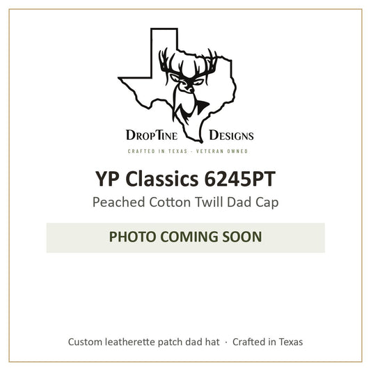 Photo coming soon: YP Classics 6245PT Peached Cotton Twill Dad Cap