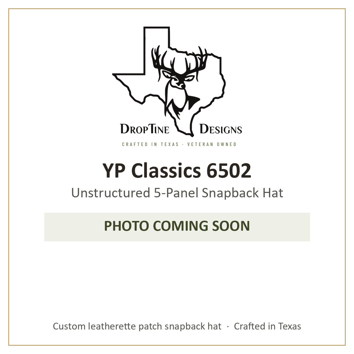 Photo coming soon: YP Classics 6502 Unstructured 5-Panel Snapback Hat
