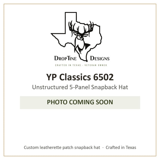 Photo coming soon: YP Classics 6502 Unstructured 5-Panel Snapback Hat