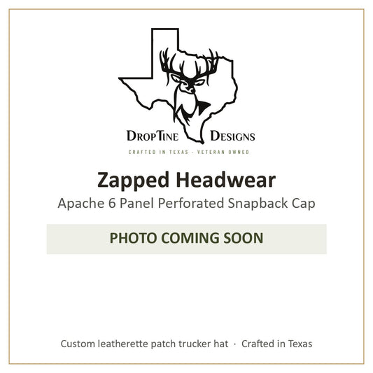 Photo coming soon: Zapped Headwear Apache 6 Panel Perforated Snapback Cap