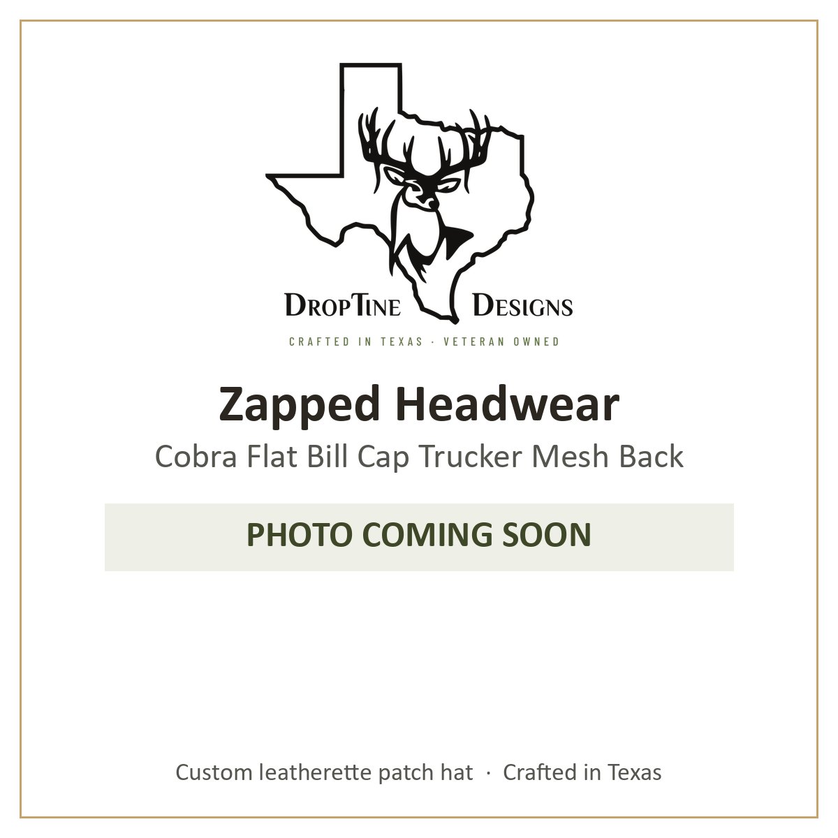 Photo coming soon: Zapped Headwear Cobra Flat Bill Cap Trucker Mesh Back