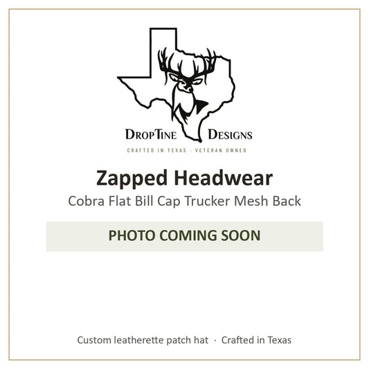 Photo coming soon: Zapped Headwear Cobra Flat Bill Cap Trucker Mesh Back