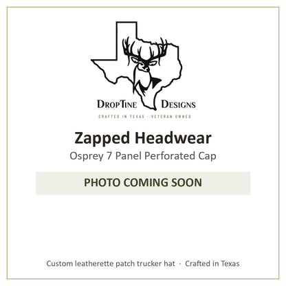 Photo coming soon: Zapped Headwear Osprey 7 Panel Perforated Cap