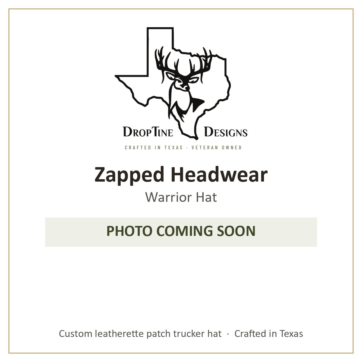 Photo coming soon: Zapped Headwear Warrior Hat